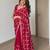 Rani pink fendy silk blend saree with unstitched blouse