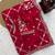 Rani pink fendy silk blend saree with unstitched blouse