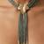 Gold plated sage green cords pendant necklace