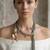 Grey metallic multi strand cords necklace
