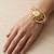 Gold plated wrapped cord bracelet