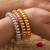 Gold plated textured hammered bangles