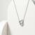 925 Sterling Silver Double Heart Pendant Necklace set  for Women