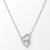 925 Sterling Silver Double Heart Pendant Necklace set  for Women