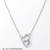 925 Sterling Silver Double Heart Pendant Necklace set  for Women