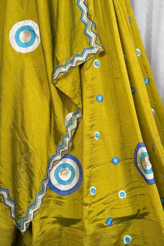  Mustard Yellow Lehenga Choli- Full stitched free size