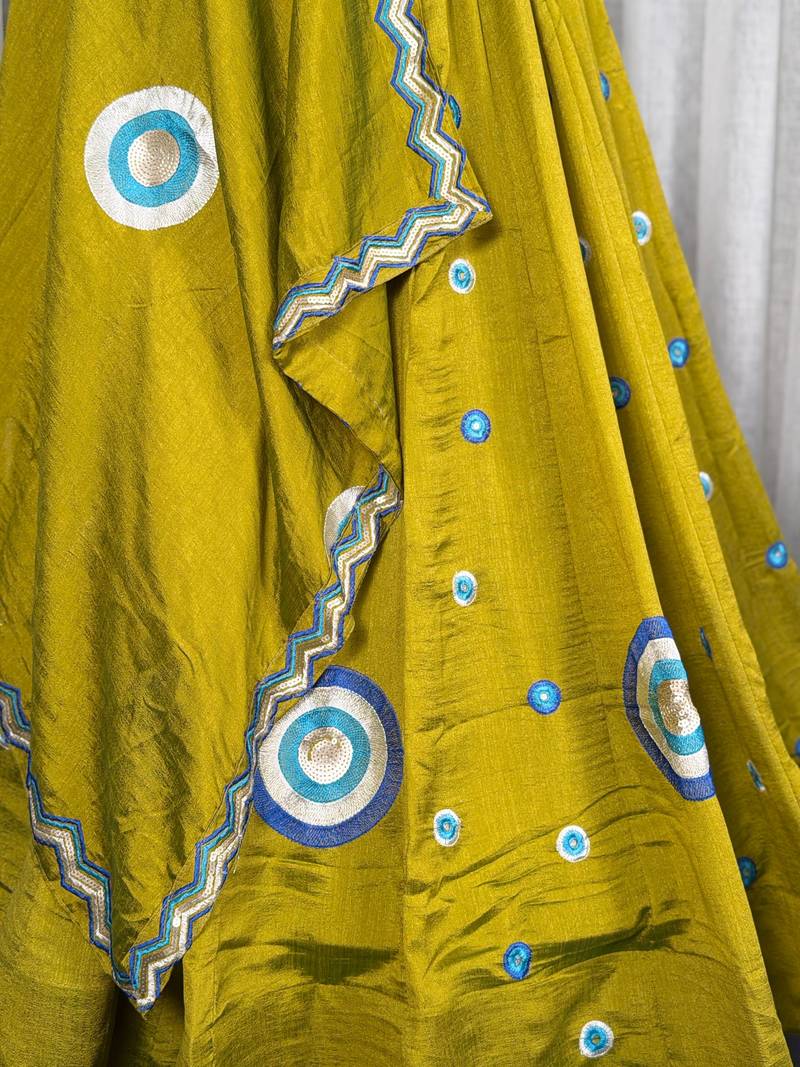 Mustard Yellow Lehenga Choli- Full stitched free size