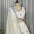 White Embroidered Lehenga Choli with Blue Dupatta- Full stitched free size