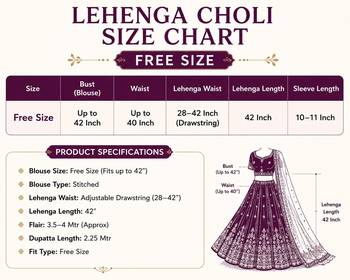 White Embroidered Lehenga Choli with Blue Dupatta- Full stitched free size 5