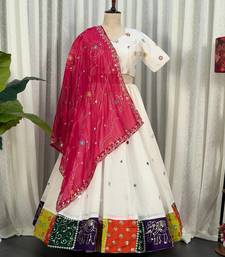  White Lehenga Choli Set for Women- Full stitched free size