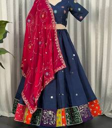 Navy Blue Lehenga Set- Full stitched free size