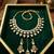 Green necklace set with earrings & maang tikka | kundan and agate stone | antique plating