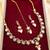 Maroon green necklace set with earrings & maang tikka | kundan & agate stone | antique plating