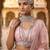 pink pista 2-layer bridal jewelry set with earrings, maang tikka, pasha, nath & panja   rhodium plated