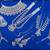 White 2-layer bridal jewelry set with earrings, maang tikka, pasha, nath & panja | rhodium plated