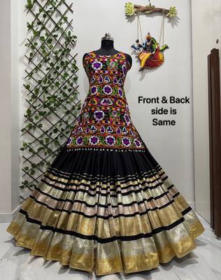 Multicolor Gamthi Work Lehenga Kurti Set 3