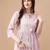 Pink rayon fit &flared bandhej printed casual kurta for women