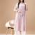 Pink rayon fit &flared bandhej printed casual kurta for women