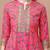 Pink rayon fit &flared floral printed casual kurta for women