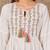 White rayon fit &flared thread work plain casual kurta for women