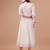 White rayon fit &flared dots printed casual kurta for women