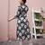 Grey rayon straight floral printed casual kurta for women