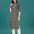 Green rayon straight floral printed casual kurta for women
