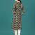 Green rayon straight floral printed casual kurta for women