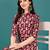 Wine rayon straight floral printed casual kurta for women