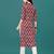 Wine rayon straight floral printed casual kurta for women