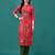 Pink rayon straight floral printed casual kurta for women