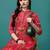 Pink rayon straight floral printed casual kurta for women