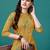 Yellow rayon straight floral printed casual kurta for women