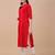 Red rayon straight tie dye printed casual kurta for women