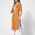 Mustard rayon straight stripes printed casual kurta for women