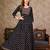 Black rayon fit &flared floral printed casual kurta for women
