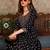 Black rayon fit &flared floral printed casual kurta for women