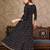 Black rayon fit &flared floral printed casual kurta for women