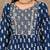 Blue rayon fit &flared floral printed casual kurta for women