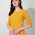 Yellow rayon straight chikankari embroidered casual kurta for women