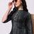 Black rayon straight tie dye printed casual kurta for women