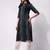Black rayon straight tie dye printed casual kurta for women