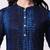 Blue rayon straight tie dye printed casual kurta for women