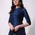 Blue rayon straight tie dye printed casual kurta for women