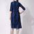 Blue rayon straight tie dye printed casual kurta for women