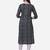 Blue rayon straight stripes printed casual kurta for women