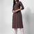 Multicolor rayon straight geometric printed casual kurta for women