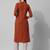 Orange rayon straight geometric printed casual kurta for women
