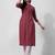 Purple rayon straight geometric printed casual kurta for women