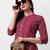 Purple rayon straight geometric printed casual kurta for women